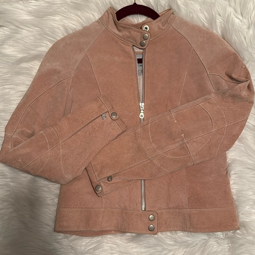 Wilson Leather MAXIMA moto jacket blush women’s size medium